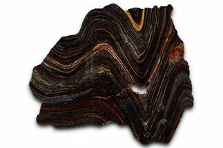 Polished Tiger Iron Stromatolite Slab - Billion Years #351799