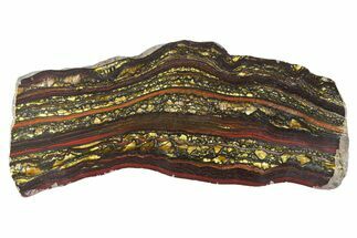 Polished Tiger Iron Stromatolite Slab - Billion Years #351886