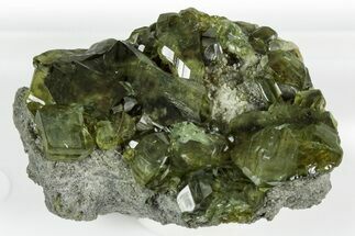 Gemmy Green Demantoid Garnet Cluster - Madagascar #352013