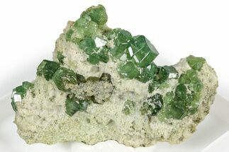 Gemmy Green Demantoid Garnet Cluster - Madagascar #352023