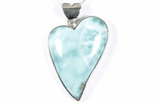Stunning Larimar Heart Pendant (Necklace) - Sterling Silver #352175