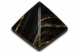 Polished Tiger Iron Stromatolite Pyramid - Billion Years #352242