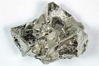 Gleaming Octahedral Pyrite Crystal Cluster - Peru #352308