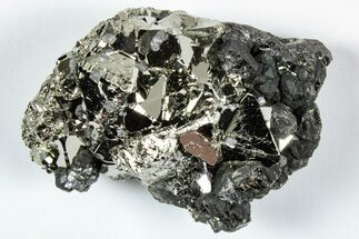 Sphalerite on Octahedral Pyrite Crystal Cluster - Peru #352312