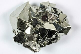Gleaming Octahedral Pyrite Crystal Cluster - Peru #352322
