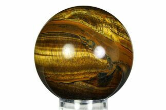 Polished Tiger's Eye Sphere - Top Quality #352428