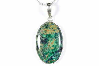Stunning Malachite and Azurite Pendant - Sterling Silver #353985