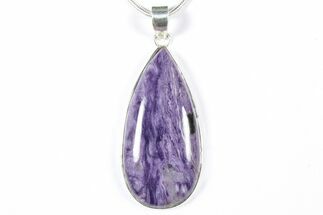 Siberian Charoite Pendant (Necklace) - Sterling Silver #353998