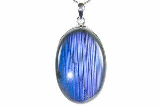 Brilliant Blue Labradorite Pendant with Chain #353905