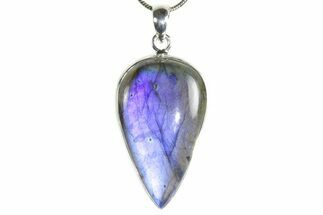 Brilliant Blue Labradorite Pendant with Chain #353907