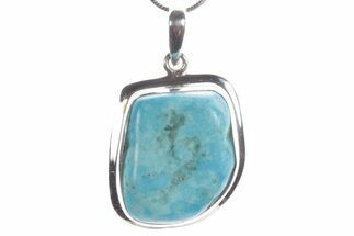 Kingman Turquoise Pendant (Necklace) - Sterling Silver #353922