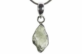Green Moldavite Tektite Pendant ( g) - Czech Republic #353960