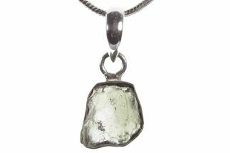 Green Moldavite Tektite Pendant ( g) - Czech Republic #353969