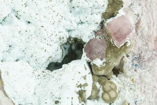 Gemmy Cobaltoan Calcite Crystals w/ Chrysocolla - DR Congo #354943