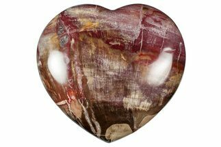 Polished Triassic Petrified Wood Heart - Madagascar #355551