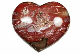 Polished Triassic Petrified Wood Heart - Madagascar #355570
