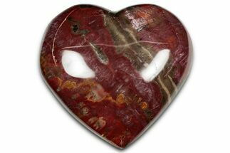 Polished Triassic Petrified Wood Heart - Madagascar #355579