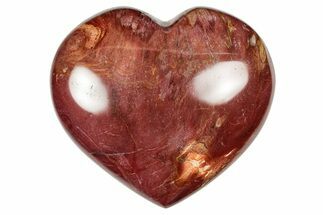 Polished Triassic Petrified Wood Heart - Madagascar #355587