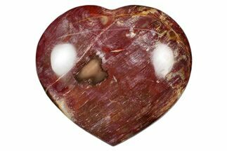 Polished Triassic Petrified Wood Heart - Madagascar #355594