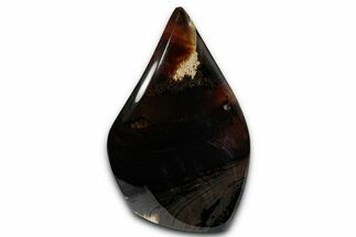 Polished Indonesian Blue Amber Flame #355799
