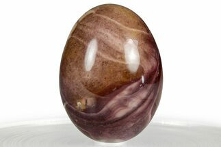 Polished Banded Rhyolite (Hickoryite) Egg - Mexico #356363
