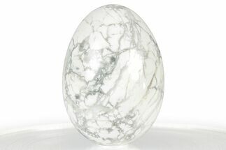 Polished White Magnesite Egg - South Africa #356430