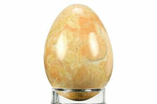 Polished Pink Opal Egg - Philippines #356401