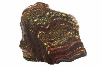 Polished Tiger Iron Stromatolite Slab - Billion Years #354939