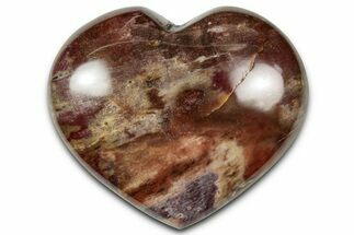 Polished Triassic Petrified Wood Heart - Madagascar #355633