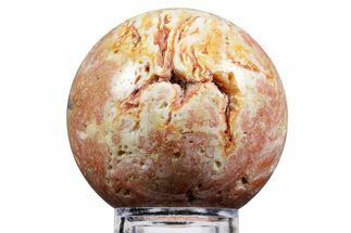 Polished Colorful Wild Fire Opal Sphere - Utah #358495