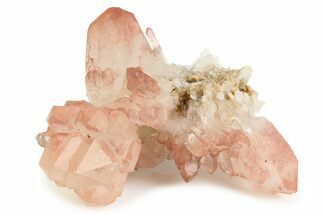 Spotted Pink-Hued Quartz Crystals - India #358791