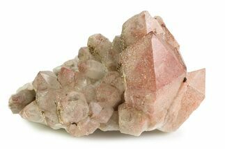Spotted Pink-Hued Quartz Crystals - India #358793