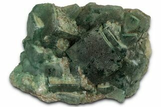 Green Fluorescent Cubic Fluorite Crystals - Madagascar #358903
