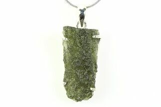 Green Moldavite Tektite Pendant ( g) - Czech Republic #359269