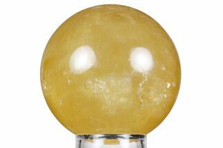 Polished Honey Calcite Sphere - China #359508