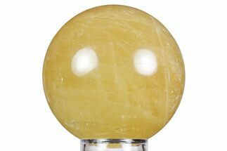 Polished Honey Calcite Sphere - China #359510
