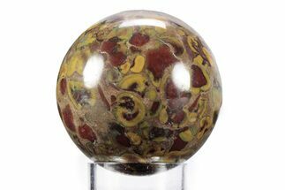 Polished Fruit Jasper Sphere - India #359722