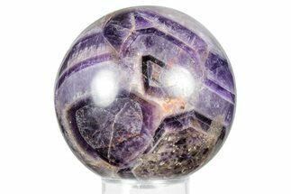 Polished Chevron Amethyst Sphere - India #359827