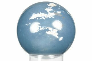 Polished Angelite (Blue Anhydrite) Sphere - India #359835