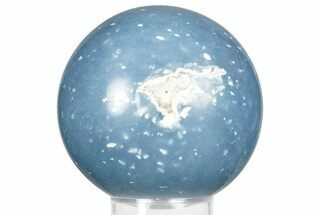 Polished Angelite (Blue Anhydrite) Sphere - India #359838