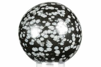 Polished Snowflake Obsidian Sphere - Utah #359943