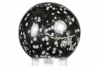 Polished Snowflake Obsidian Sphere - Utah #359947