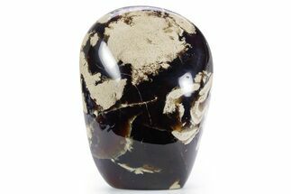 Tall Free-Standing Polished Indonesian Blue Amber #359576