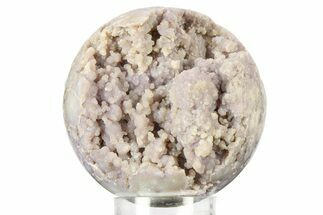 Sparkly Polished Purple Botryoidal Grape Agate Sphere - Indonesia #360083