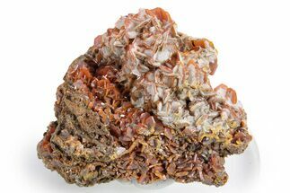 Fiery, Red-Orange Wulfenite Cluster - Kuruktag Mountains, China #361005