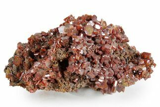 Fiery, Red-Brown Wulfenite Cluster - Kuruktag Mountains, China #361063