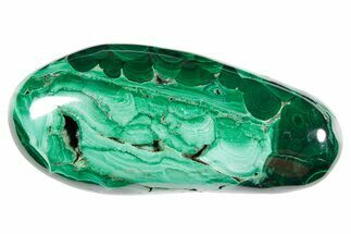 Flowery Polished Malachite Specimen - DR Congo #360797