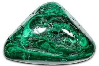 Flowery Polished Malachite Specimen - DR Congo #360898