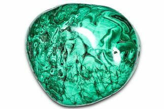 Flowery Polished Malachite Specimen - DR Congo #360902
