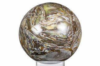 Interesting, Polished Agate, Jasper & Quartz Sphere - Madagascar #361335